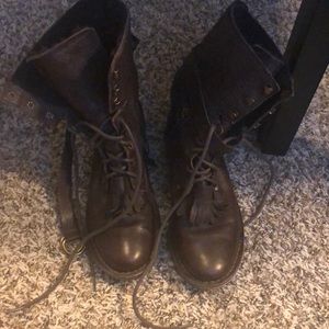 UGG leather combat boots